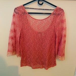 Coral Lace top